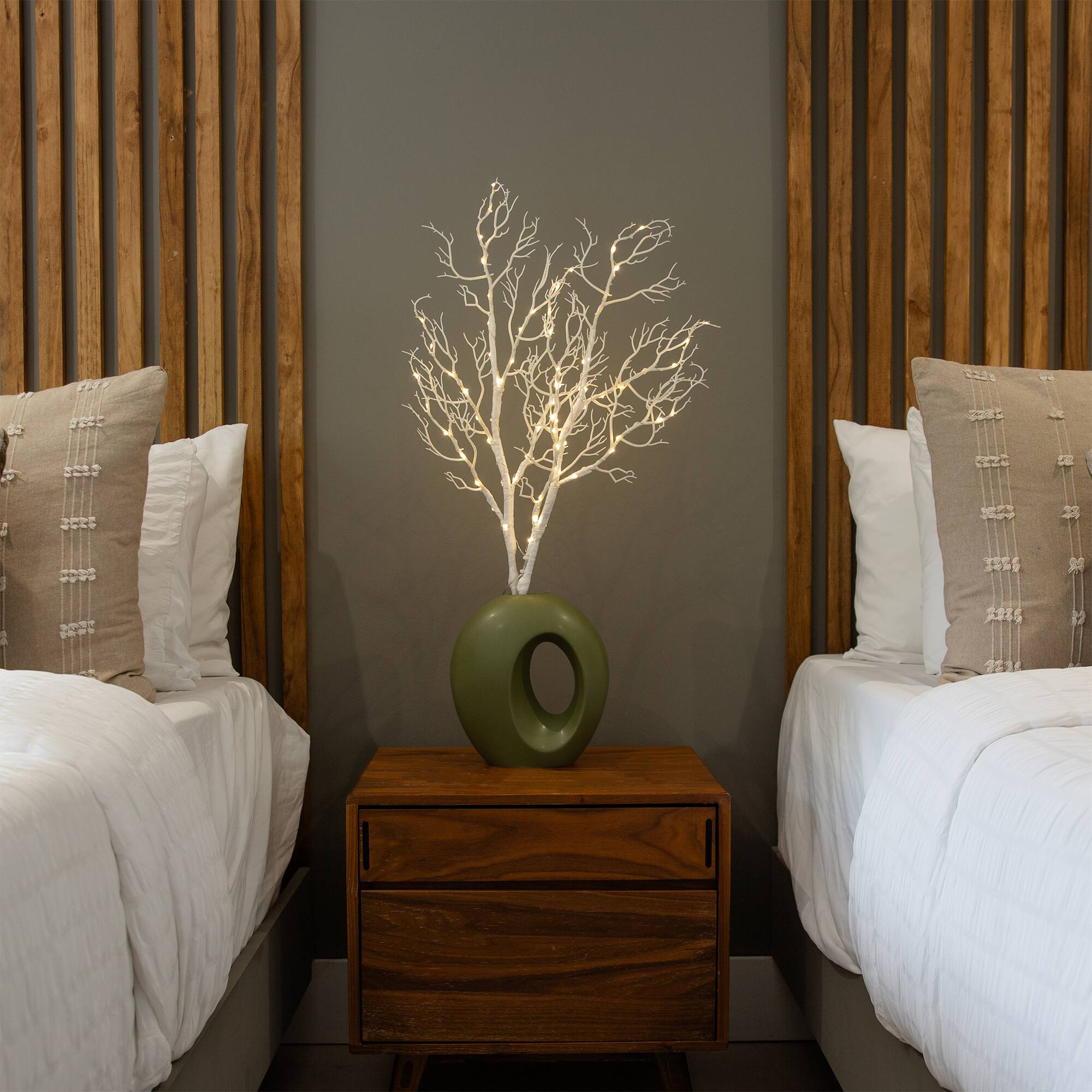 3ft. Artificial White Birch Warm White LED Pre-Lit Branches, 2ct.